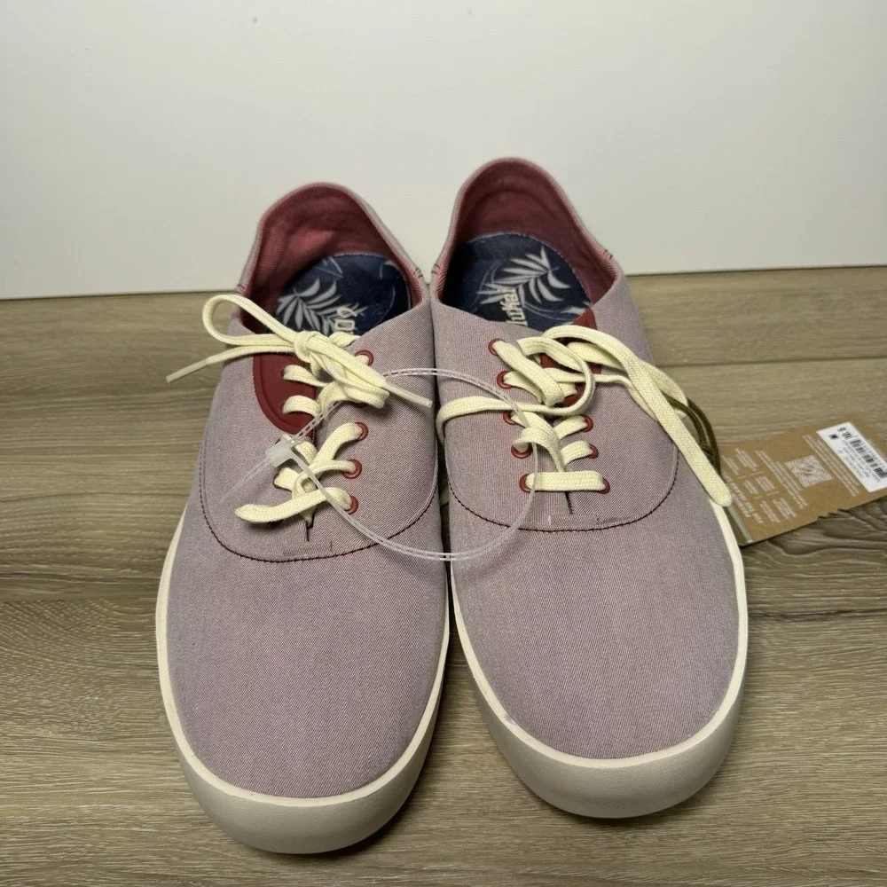 Olukai Tradewind Canvas Casual  Shoes Red Lava Men's Size 10.5 NWT